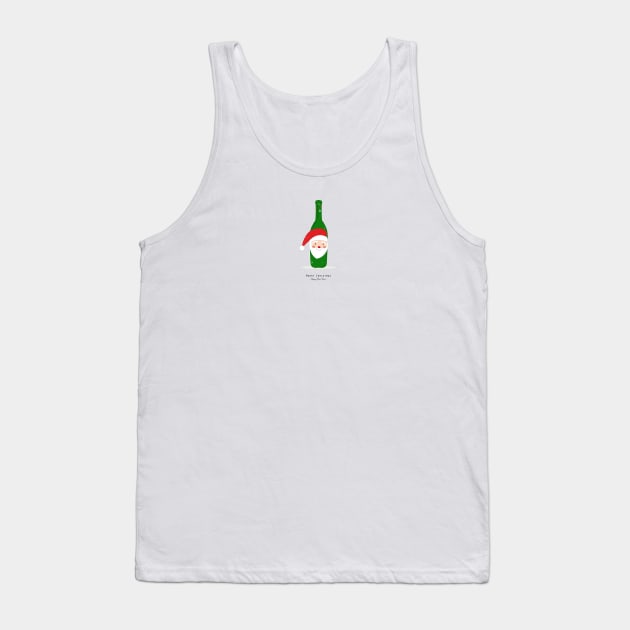 Santa claus and green bottle with christmas lights bulbs Tank Top by GULSENGUNEL